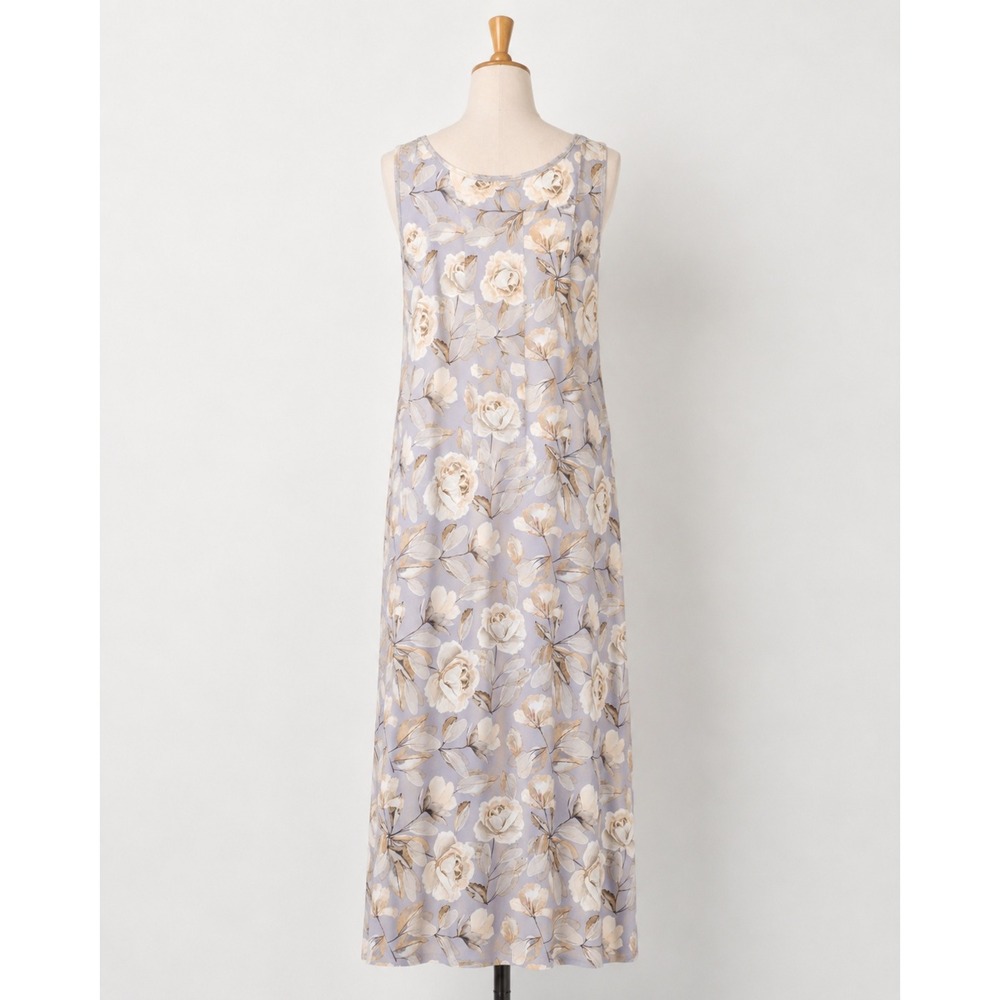 Noracora Lavender Floral Rose Print Sleeveless Maxi Dress Medium cottagecore - Picture 2 of 8
